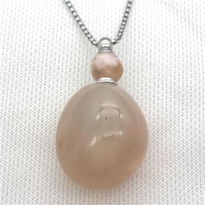 Cherry Agate perfume bottle Necklace, approx 30-50mm [GM13396]