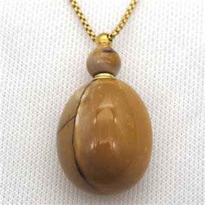 Mookaite perfume bottle Necklace, approx 30-50mm [GM13405]