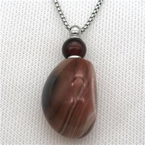 Botswana Agate perfume bottle Necklace, approx 25-50mm [GM13412]