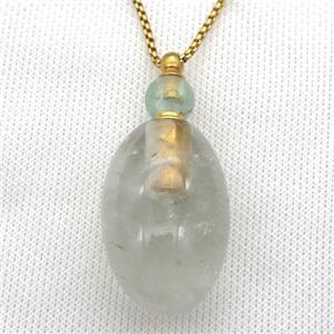 green Fluorite perfume bottle Necklace, approx 25-50mm [GM13417]