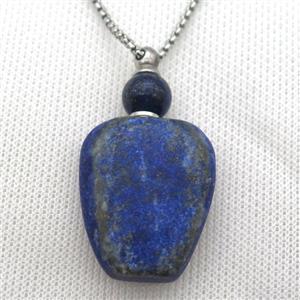 blue Lapis perfume bottle Necklace, approx 25-50mm [GM13428]