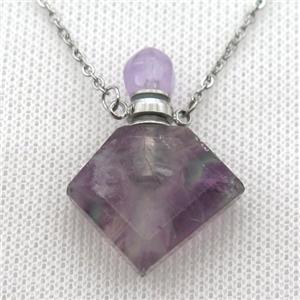 Fluorite perfume bottle Necklace, approx 20-30mm [GM13533]