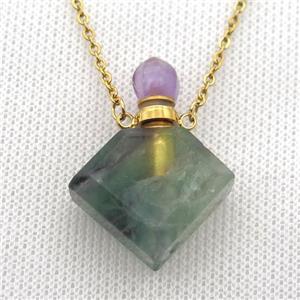 Fluorite perfume bottle Necklace, approx 20-30mm [GM13534]