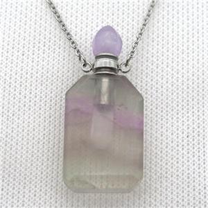 Fluorite perfume bottle Necklace, approx 20-40mm [GM13535]