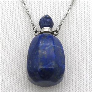 blue Lapis perfume bottle Necklace, approx 30-40mm [GM13540]