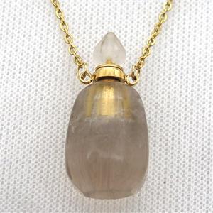 Gemstone perfume bottle Necklace, approx 30-40mm [GM13552]