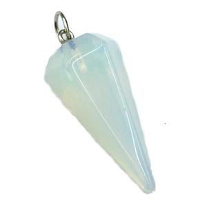 white Opalite pendulum pendant, approx 15-30mm [GM13583]