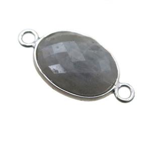 Labradorite connector, faceted oval, approx 10-14mm [GM13741]