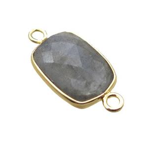 Labradorite connector, faceted rectangle, approx 11-15mm [GM13759]