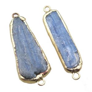 blue Kyanite connector, mix shape, gold plated, approx 12-45mm [GM13852]