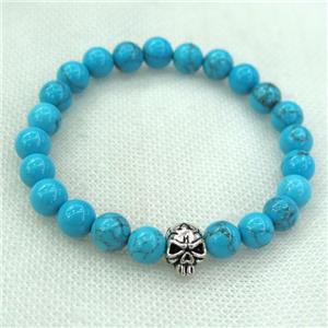 blue turquoise bracelet, approx 8mm dia [GMBR240]