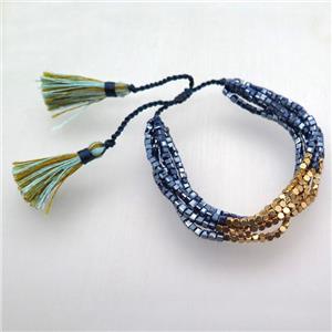 handmade bracelet with crystal glass bead, approx 2.5mm [GMBR353]