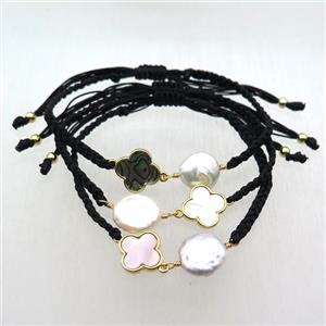 handmade bracelet with pearl bead, approx 10-12mm, 22-28cm length [GMBR376]