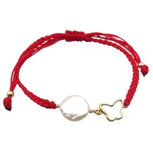 handmade bracelet with pearl bead, approx 10-12mm, 22-28cm length [GMBR388]