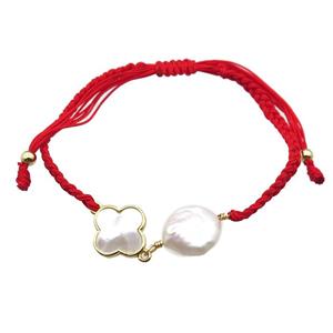 handmade bracelet with pearl, approx 10-12mm, 22-28cm length [GMBR391]