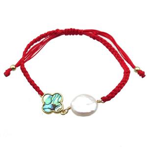 handmade bracelet with pearl, approx 10-12mm, 22-28cm length [GMBR392]