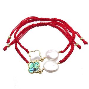 handmade bracelet with pearl, approx 10-12mm, 22-28cm length [GMBR393]