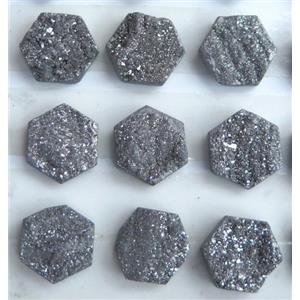 druzy quartz cabochon, approx 10mm dia [GMC107]