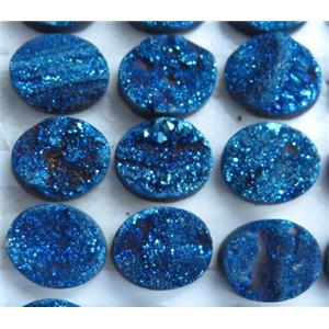 druzy quartz cabochon, oval, approx 10x12mm [GMC114]