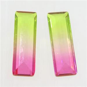 synthetical multicolor Tourmaline cabochon, no hole, rectangle, approx 8-24mm [GMC139]