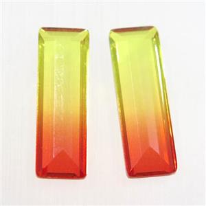 synthetical multicolor Tourmaline cabochon, no hole, rectangle, approx 8-24mm [GMC140]