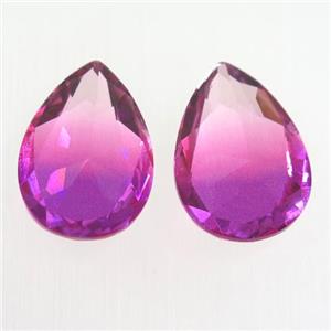 synthetical multicolor Tourmaline cabochon, no hole, teardrop, approx 13x18mm [GMC145-13X18MM]