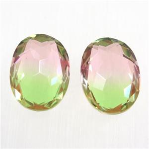 synthetical multicolor Tourmaline cabochon, no hole, oval, approx 13x18mm [GMC150-13X18MM]