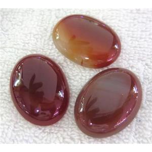 red agate cabochon, oval, approx 22x30mm [GMC88]