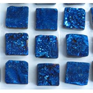 druzy quartz cabochon, square, approx 8x8mm [GMC92]