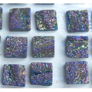 druzy quartz cabochon, square, approx 8x8mm [GMC93]