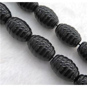 black onyx agate barrel beads, approx 15x20mm, 15.5 inches [GMLB1534]