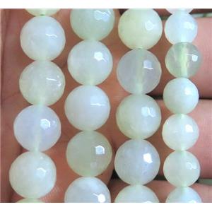 New Mountain Jade Beads, faceted round, green, A-Grade, approx 6mmm dia [GMLB1585-6MM]