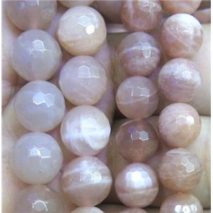 faceted round Sunstone Beads, pink, AA-Grade, approx 6mmm dia [GMLB1614-6MM]
