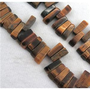 tiger eye stone beads, stick, yellow, approx 15-18mm [GMLB1642]