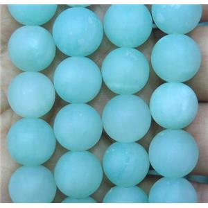 round matte jasper beads, green dye, approx 12mm [GMLB1647]