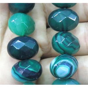 green stripe agate beads, faceted oval, approx 15x20mm [GMLB1663-15X20MM]