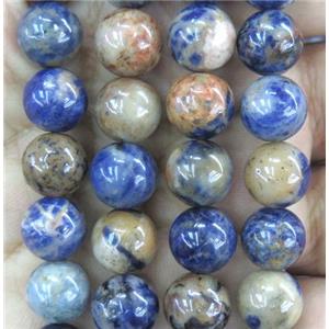 orange Sodalite Beads, round, blue, approx 12mm dia [GMLB1699-12MM]