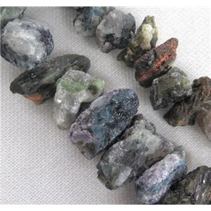 green tourmaline chip beads, freeform nugget, approx 15-35mm [GMLB1707]