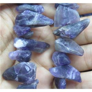matte amethyst beads, freeform chip, purple, approx 12-30mm [GMLB1711]