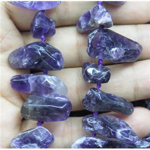 amethyst beads, freeform chip, purple, approx 12-30mm [GMLB1712]