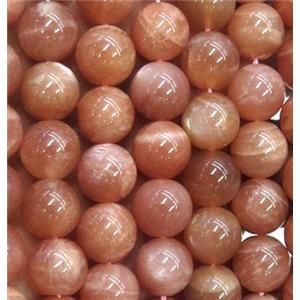 Sunstone beads, round, AAA-grade, approx  10mm dia [GMLB1725]