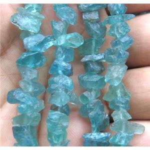 Apatite chip bead, freeform, green, approx 6-12mm [GMLB1754]