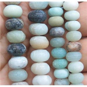 matte rondelle Amazonite beads, approx 4x6mm [GMLB1760-4X6MM]