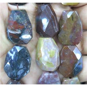 Indian Agate bead, faceted freeform, approx 15-30mm [GMLB1761]