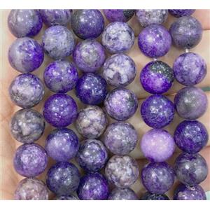 natural purple lepidolite beads, round, approx 10mm dia [GMLB1764-10MM]