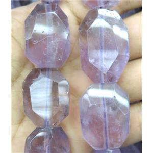amethyst slice bead, faceted freeform, approx 20-30mm [GMLB1810]