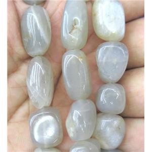 grey moonstone bead, freeform, approx 10-16mm [GMLB1815]