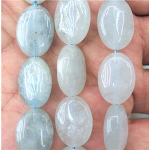 Aquamarine oval beads, blue, approx 13x18mm [GMLB1819]