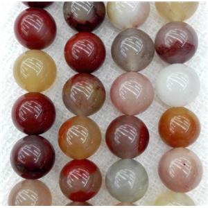 colorful jade jasper bead, round, approx 12mm dia [GMLB1840-12MM]