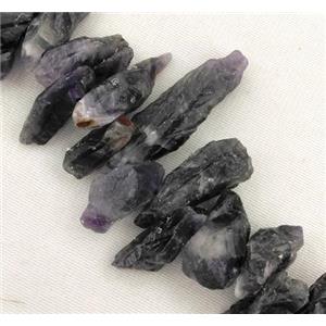 dogtooth Amethyst chips bead, dark-purple, freeform, approx 15-35mm [GMLB1874]